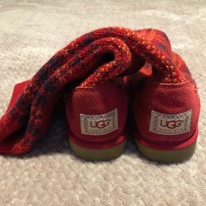 UGG Red Plaid sock boots
